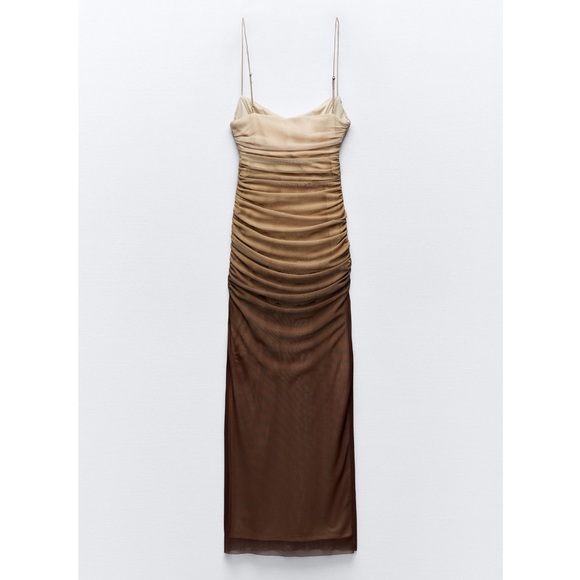 Zara PRINT DRESS WITH TULLE - Picture 4 of 16